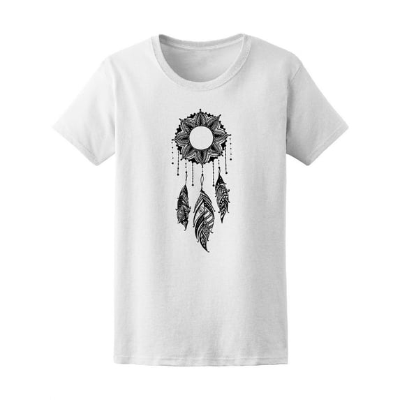 Drawn Sun Mandala Dreamcatcher Women T-Shirt - Image by Shutterstock, Female Small