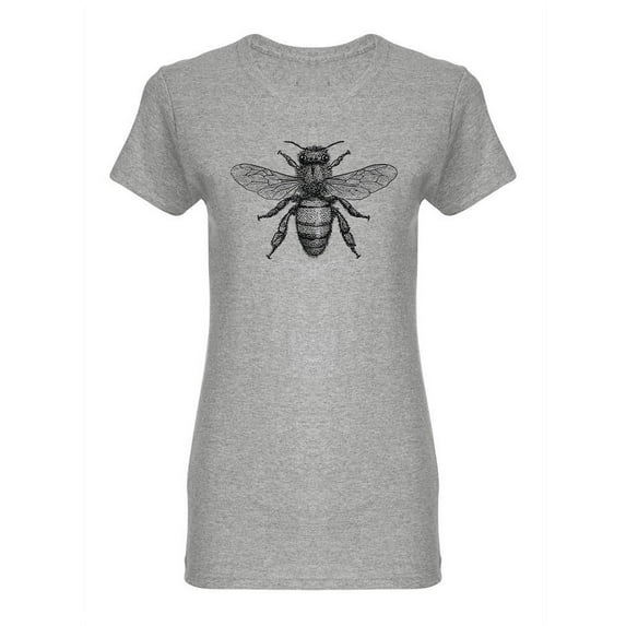 Drawn Vintage Honey Bee T-Shirt Women -Image by Shutterstock, Female 3X-Large
