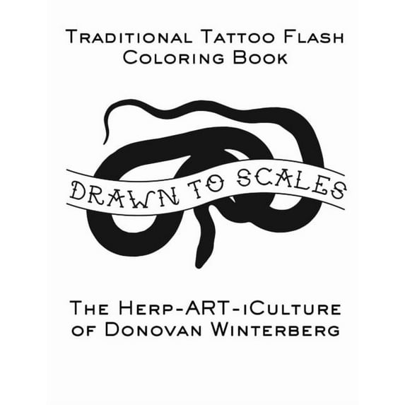 Drawn to Scales: Traditional Tattoo Flash Coloring Book, (Paperback)