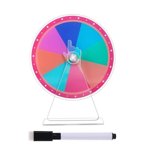 Draws Rotating Wheel Erasable Reusable Fortunes Wheel Tabletop Prize Turn Plate Easy Assembly Rotating Wheel