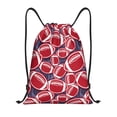 thumbnail image 1 of Drawstring Backpack - American football Rugby texture Splash Proof Small Drawstring Gym Bag for Women Men, Cinch Sports String Bag Backpack for Travel Swimming Beach, 1 of 8