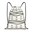 thumbnail image 1 of Drawstring Backpack - Anchors and Ropes Splash Proof Small Drawstring Gym Bag for Women Men, Cinch Sports String Bag Backpack for Travel Swimming Beach, 1 of 8
