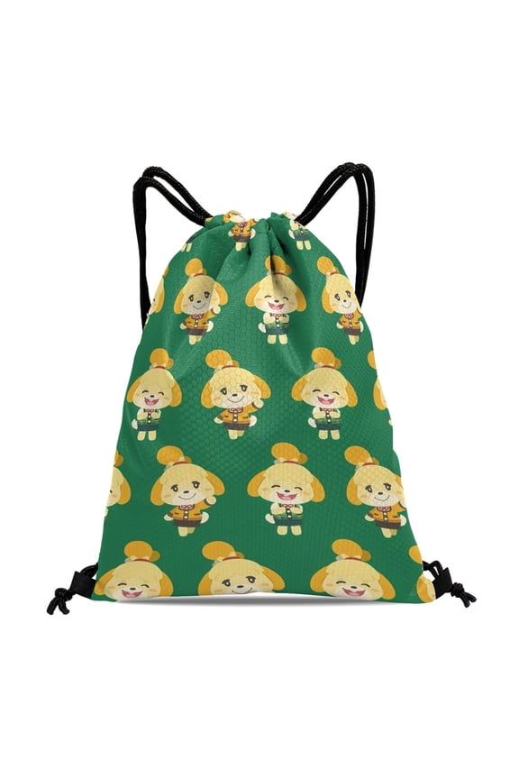 Drawstring Backpack for Animal Crossing Drawstring Pocket Adults Women Men Party Favor Bags Sports for Gym Travel Swimming Hiking Camping Tote Bag 11.8  15.7 in