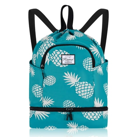 Drawstring Backpack Bag with Shoe Compartment, Large Gym Bag Sackpack Sports Beach Backpack for Men Women