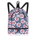 thumbnail image 1 of Drawstring Backpack Bag with Shoe Compartment, Large Gym Bag Sackpack Sports Beach Backpack for Men Women, 1 of 7
