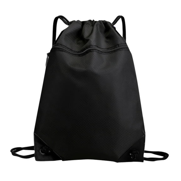 Drawstring Backpack Bag, Waterproof Draw String Back Sack with Zipper Pocket, Gym Drawstring Backpack Swimming Bag for Men Women,Travel, Yoga & Daily Use