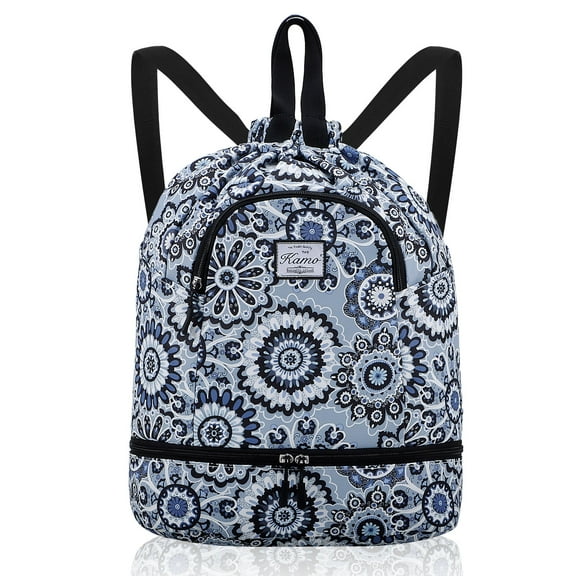 Drawstring Backpack Bag with Shoe Compartment, Large Gym Bag Sackpack Sports Beach Backpack for Men Women