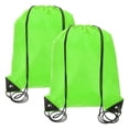 thumbnail image 1 of Drawstring Backpack Bags, 2 Pack Sports Cinch Sack for Gym Yoga Travel Swimming Beach Light Green, 1 of 6