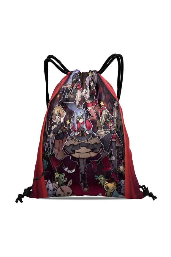 Drawstring Backpack for BanG Dream! Ave Mujica Party Favor Bags Sackpack Adults Women Men Sports for Gym Travel Swimming Hiking Camping Tote Bag 11.8 × 15.7 in