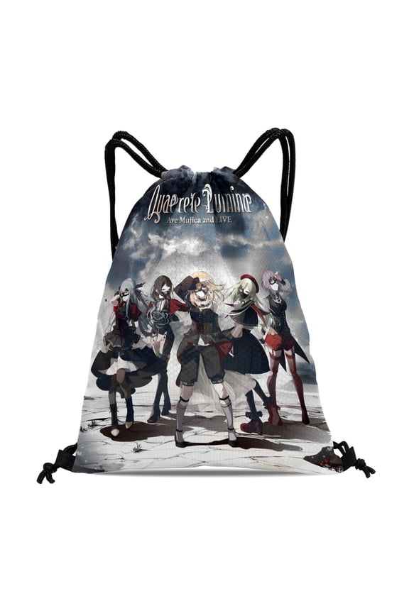 Drawstring Backpack for BanG Dream! Ave Mujica Sackpack Adults Women Men Party Favor Bags Sports for Gym Travel Swimming Hiking Camping Tote Bag 11.8 × 15.7 in