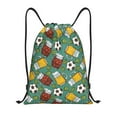 thumbnail image 1 of Drawstring Backpack, Beer And Soccer Light Waterproof Sports Gym Bag Draw String Back Bag for Men Women, Sackpack Cinch Workout Bag for Sports, Travel, Swimming, Beach, 1 of 8