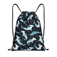 thumbnail image 1 of Drawstring Backpack - Blue dot hammerhead shark Splash Proof Small Drawstring Gym Bag for Women Men, Cinch Sports String Bag Backpack for Travel Swimming Beach, 1 of 8