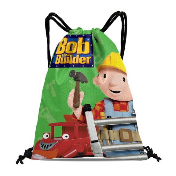 Drawstring Backpack for Bob the Builder Sackpack Adults Women Men Party Favor Bags Sports for Swimming Gym Travel Hiking Camping Tote Bag 11.8 × 15.7 in
