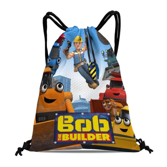 Drawstring Backpack for Bob the Builder Sackpack Women Men Adults Party Favor Bags Sports for Gym Travel Swimming Hiking Camping Tote Bag 11.8 × 15.7 in
