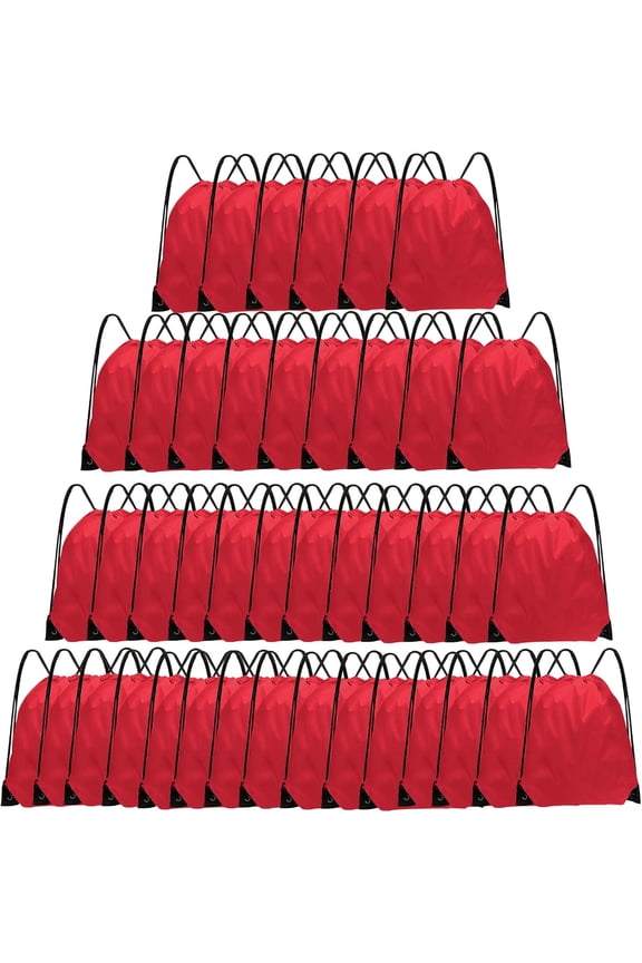 Drawstring Backpack Bulk 42 Pcs String Backpack Drawstring Bags Cinch Bag Sackpack for Men Women Gym