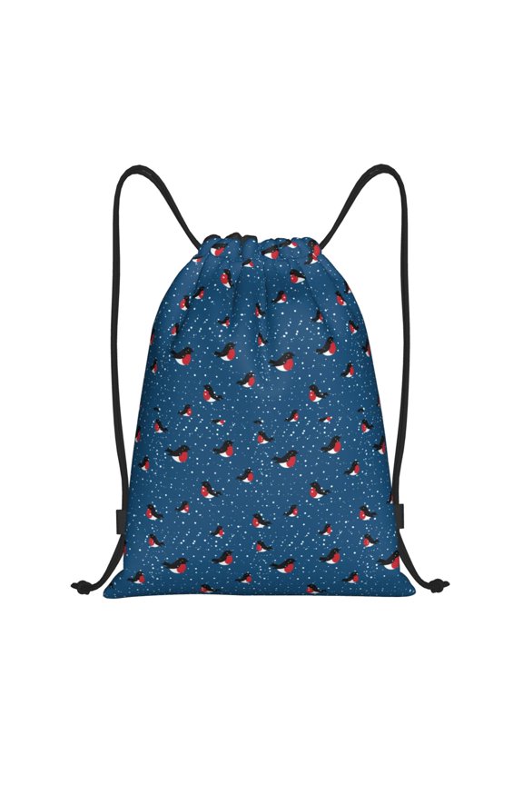 Drawstring Backpack - Bullfinches 1 Splash Proof Small Drawstring Gym Bag for Women Men, Cinch Sports String Bag Backpack for Travel Swimming Beach
