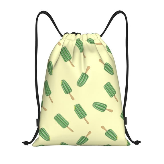 Drawstring Backpack, Cactus Popsicle Light Waterproof Sports Gym Bag Draw String Back Bag for Men Women, Sackpack Cinch Workout Bag for Sports, Travel, Swimming, Beach