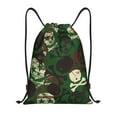 thumbnail image 1 of Drawstring Backpack - Camouflage Skull Splash Proof Small Drawstring Gym Bag for Women Men, Cinch Sports String Bag Backpack for Travel Swimming Beach, 1 of 8