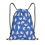 Drawstring Backpack - Cartoon Funny Happy Cute Smiling Splash Proof Small Drawstring Gym Bag for Women Men, Cinch Sports String Bag Backpack for Travel Swimming Beach