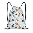 thumbnail image 1 of Drawstring Backpack - Cartoon Planets Splash Proof Small Drawstring Gym Bag for Women Men, Cinch Sports String Bag Backpack for Travel Swimming Beach, 1 of 8