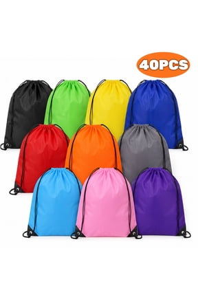 Drawstring Backpack Cinch Bag String Sport Nylon Backbag Swim Bag 40Pcs