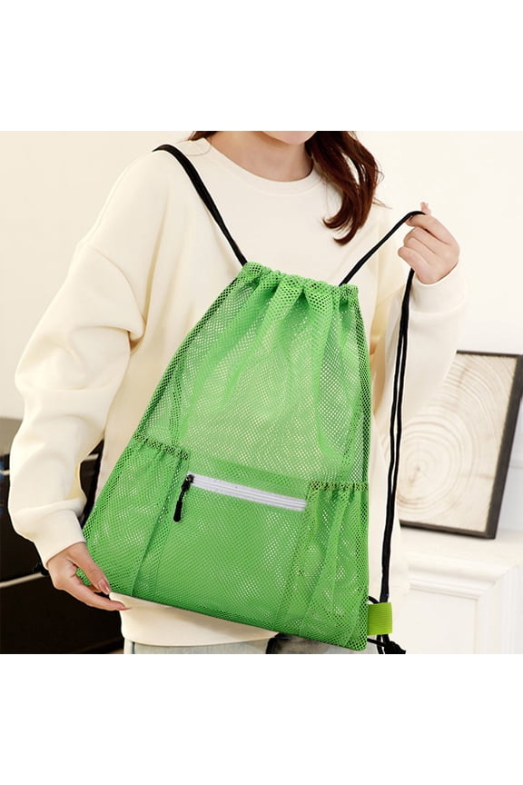 Drawstring Backpack Cinch Sack Polyester Material Sports Backpack Lightweight Packable Bag for home adult Basketball Football Beach Hiking Cycling Daypack