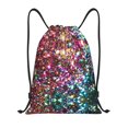 thumbnail image 1 of Drawstring Backpack - Color Shiny Splash Proof Small Drawstring Gym Bag for Women Men, Cinch Sports String Bag Backpack for Travel Swimming Beach, 1 of 8