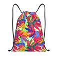 thumbnail image 1 of Drawstring Backpack - Colorful Bananas Splash Proof Small Drawstring Gym Bag for Women Men, Cinch Sports String Bag Backpack for Travel Swimming Beach, 1 of 8