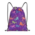 thumbnail image 1 of Drawstring Backpack - Colorful Minimalist Horse Splash Proof Small Drawstring Gym Bag for Women Men, Cinch Sports String Bag Backpack for Travel Swimming Beach, 1 of 8