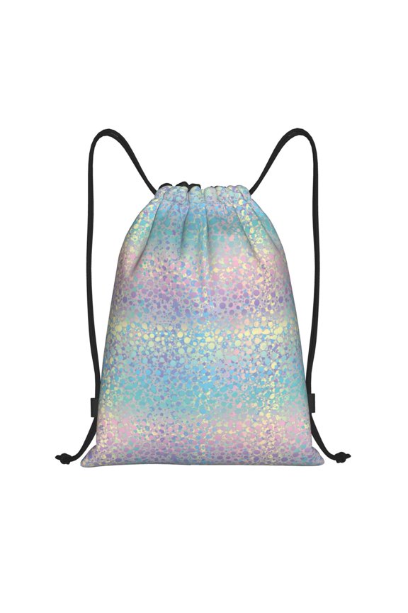 Drawstring Backpack - Colorful lightning Pattern Splash Proof Small Drawstring Gym Bag for Women Men, Cinch Sports String Bag Backpack for Travel Swimming Beach
