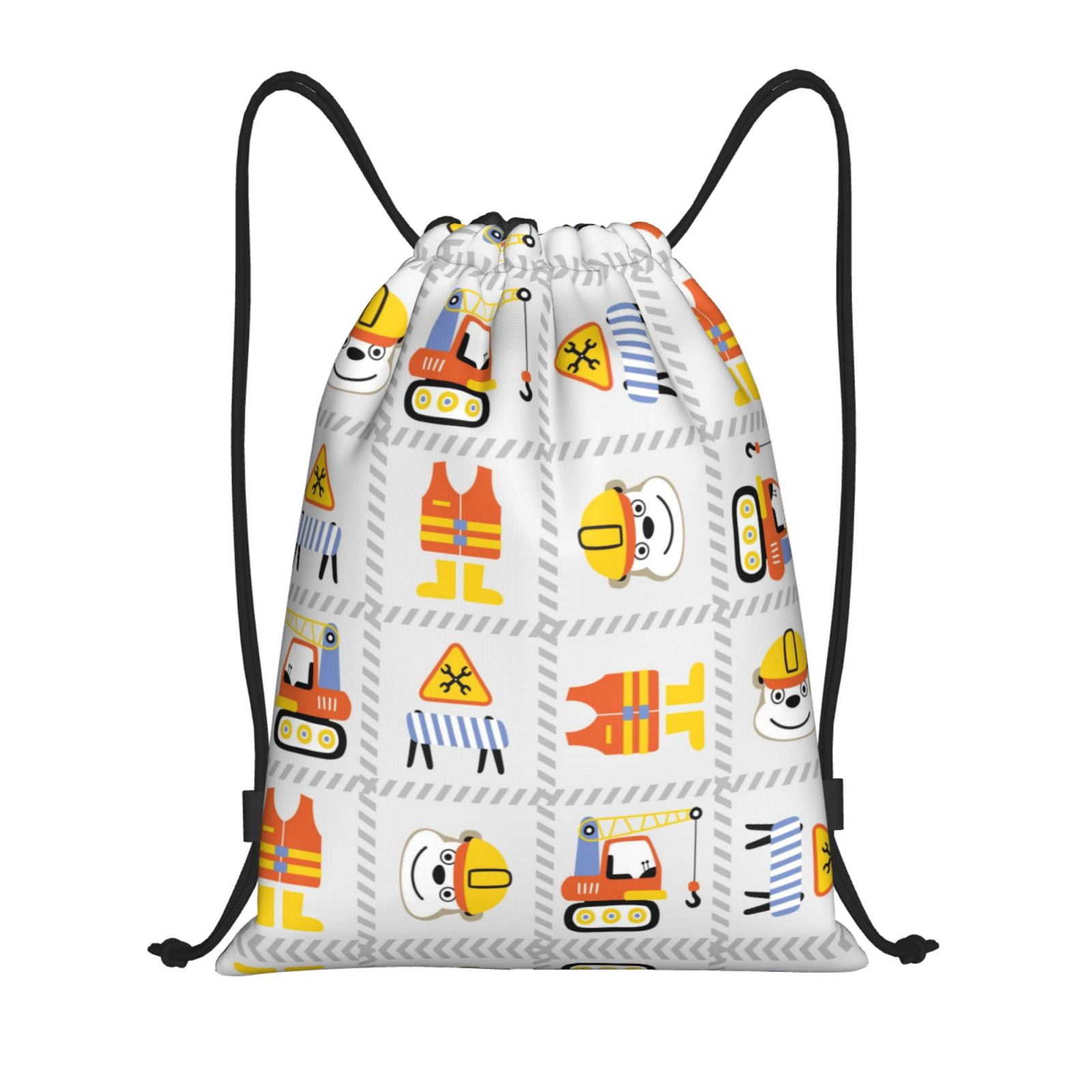 Drawstring Backpack - Construction Equipments Worker Splash Proof Small ...