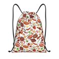 thumbnail image 1 of Drawstring Backpack - Cooking Bbq Splash Proof Small Drawstring Gym Bag for Women Men, Cinch Sports String Bag Backpack for Travel Swimming Beach, 1 of 8