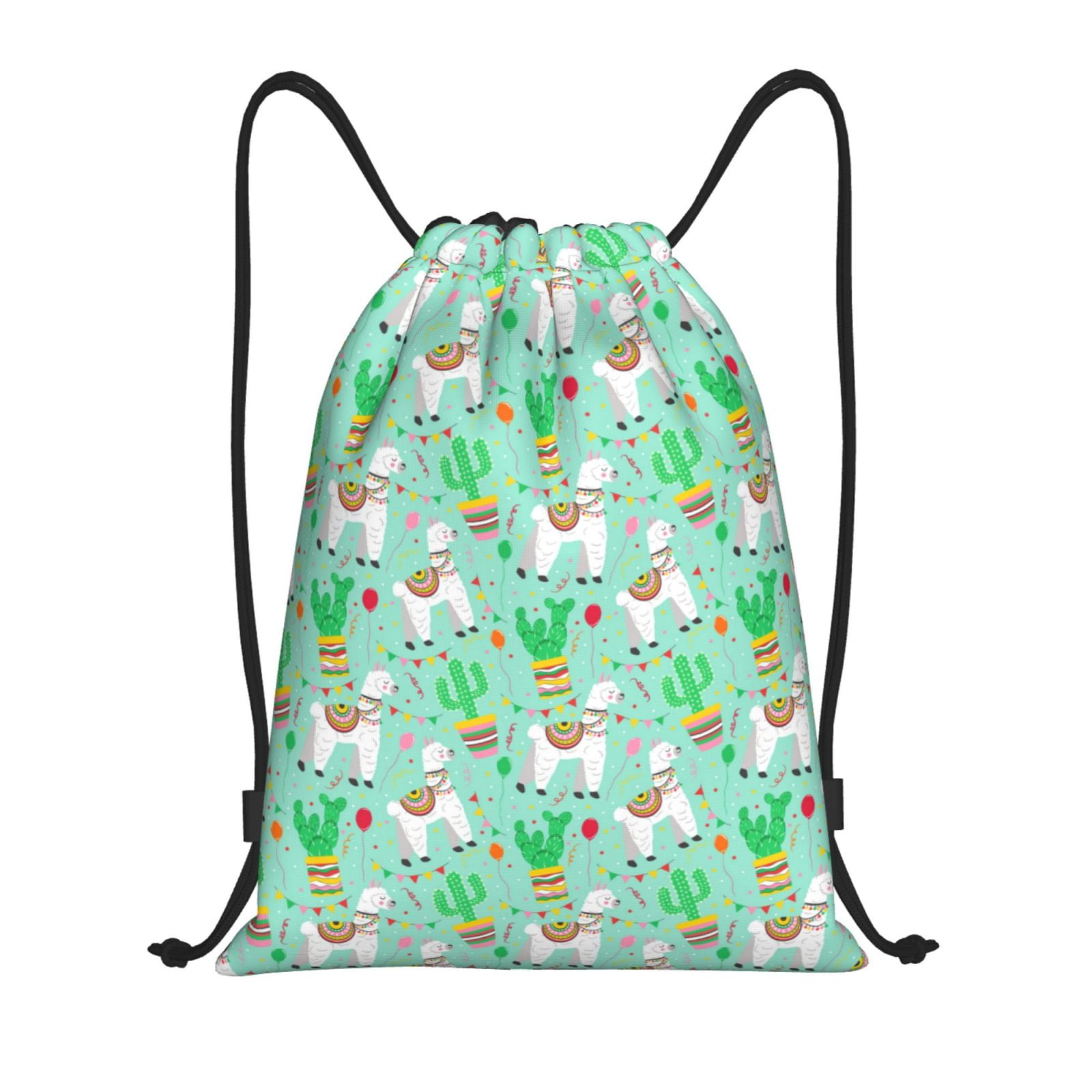 Drawstring Backpack Cute Alpaca 1 Splash Proof Small Drawstring Gym