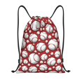 thumbnail image 1 of Drawstring Backpack - Cute Baseball B Splash Proof Small Drawstring Gym Bag for Women Men, Cinch Sports String Bag Backpack for Travel Swimming Beach, 1 of 8