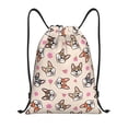 thumbnail image 1 of Drawstring Backpack - Cute Corgi Dog Funny Flower Splash Proof Small Drawstring Gym Bag for Women Men, Cinch Sports String Bag Backpack for Travel Swimming Beach, 1 of 8
