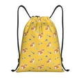 thumbnail image 1 of Drawstring Backpack - Cute Corgi Dog Funny Yellow Splash Proof Small Drawstring Gym Bag for Women Men, Cinch Sports String Bag Backpack for Travel Swimming Beach, 1 of 8