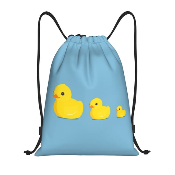 Drawstring Backpack - Cute Ducky Splash Proof Small Drawstring Gym Bag for Women Men, Cinch Sports String Bag Backpack for Travel Swimming Beach