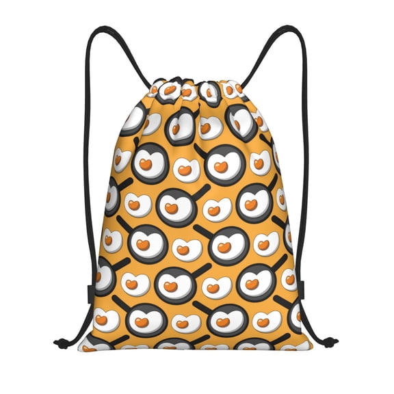 Drawstring Backpack - Cute Love Fried Egg Splash Proof Small Drawstring Gym Bag for Women Men, Cinch Sports String Bag Backpack for Travel Swimming Beach