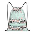 Drawstring Backpack Cute Panda k Splash Proof Small Drawstring Gym