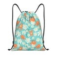 thumbnail image 1 of Drawstring Backpack - Cute Sloth on Floral Tree Splash Proof Small Drawstring Gym Bag for Women Men, Cinch Sports String Bag Backpack for Travel Swimming Beach, 1 of 8