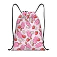 thumbnail image 1 of Drawstring Backpack - Daisies Flowers Strawberry Ice Cream Splash Proof Small Drawstring Gym Bag for Women Men, Cinch Sports String Bag Backpack for Travel Swimming Beach, 1 of 8