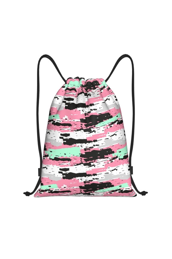 Drawstring Backpack - Digital Camouflage Splash Proof Small Drawstring Gym Bag for Women Men, Cinch Sports String Bag Backpack for Travel Swimming Beach