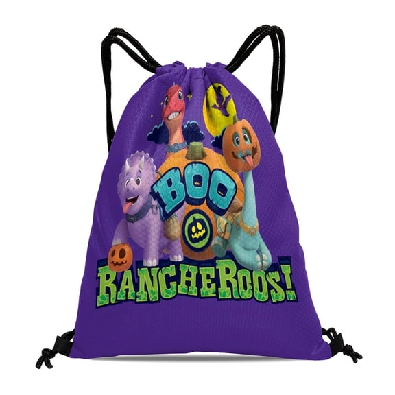 Drawstring Backpack for Dino Ranch Drawstring Bags Adults Women Men Party Favor Bags Sports for Gym Travel Swimming Hiking Camping Tote Bag 11.8 15.7 in