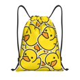 thumbnail image 1 of Drawstring Backpack - Ducky Cartoon Animal Yellow Splash Proof Small Drawstring Gym Bag for Women Men, Cinch Sports String Bag Backpack for Travel Swimming Beach, 1 of 8