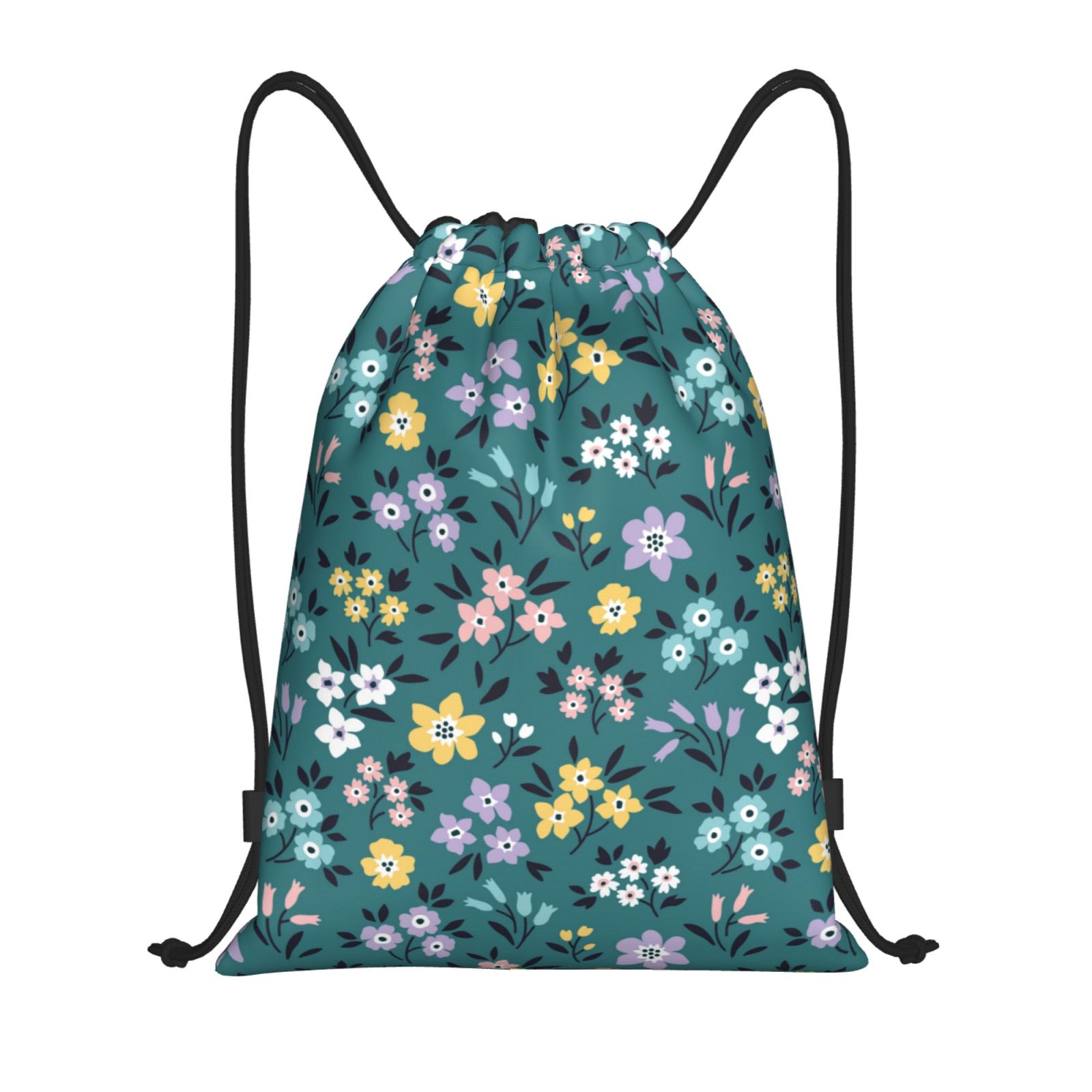 HOLYLUCK Drawstring Backpack - Gym Sack With Zipper Pocket, Thick Polyester, 13.4" X 8.3" - View #2