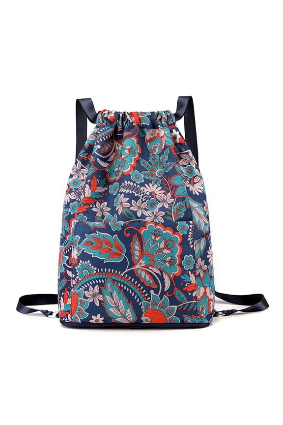 Drawstring Backpack Foldable Large Capacity Travel Sports Backpack for Men D5 Y4R4