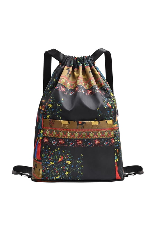 Drawstring Backpack Foldable Large Capacity Travel Sports Backpack for Men D5 Y9D7