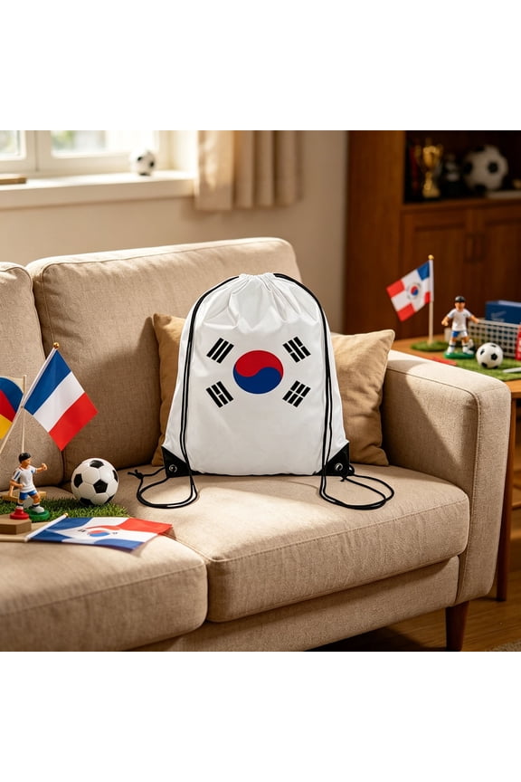 Drawstring Backpack for Football Games and Sports Events, Large Capacity Sports Sackpack for Gear and Equipment, Durable Nylon Backpack for Fans and Supporters, Portable Bag for Outdoor Activities