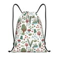 thumbnail image 1 of Drawstring Backpack - Frog and Forest Plants Splash Proof Small Drawstring Gym Bag for Women Men, Cinch Sports String Bag Backpack for Travel Swimming Beach, 1 of 8