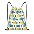 Drawstring Backpack Funny Boats Splash Proof Small Drawstring Gym Bag